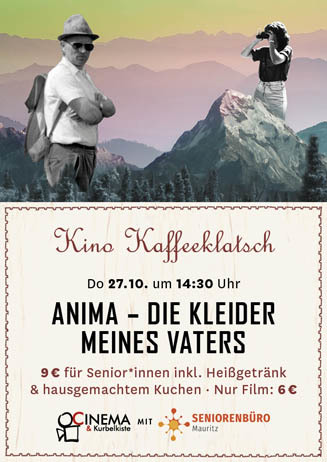 Kino Kaffeeklatsch: ANIMA – DIE KLEIDER MEINES VATERS