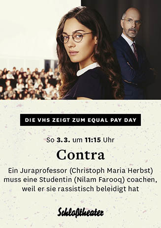 VHS zeigt zum Equal Pay Day: CONTRA