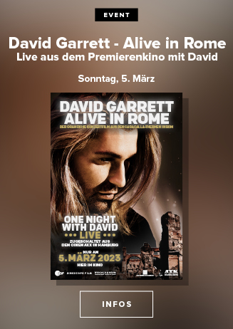 KL: David Garrett - Alive in Rom & Live Q&A aus dem Kino