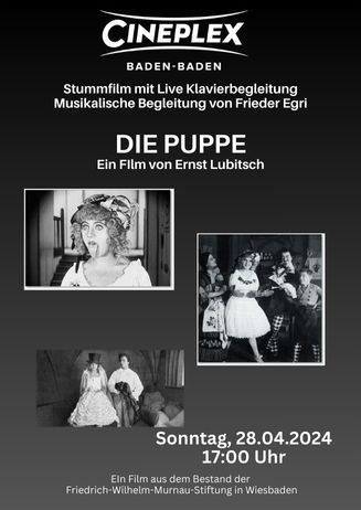 Stummfilm mit live Klavierbegleitung: Die Puppe