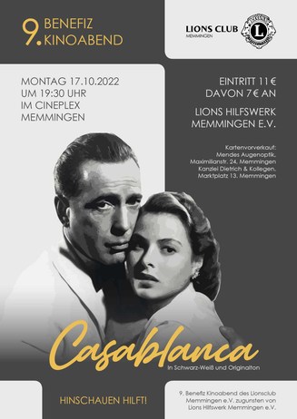 SP: 9. Benefiz Kinoabend - Casablanca